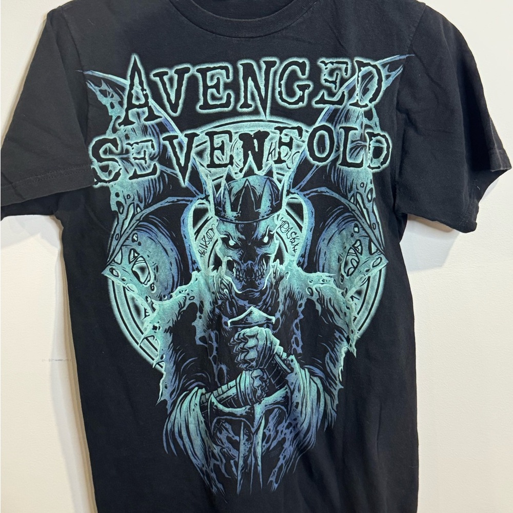 2013 Avenged Sevenfold Shirt Sz XS Hail To The King Black Band Concert T